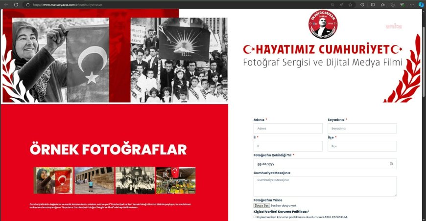Mansur Yavaş’tan Cumhuriyet Bayramı için tüm Türkiye’yi kapsayan özel sergi: "Hayatımız Cumhuriyet"