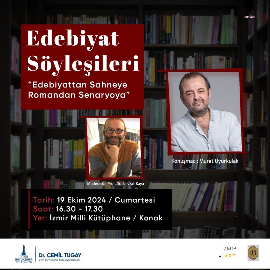 İlk konuk Murat Uyurkulak olacak: İzmir’de Edebiyat Söyleşileri başlıyor