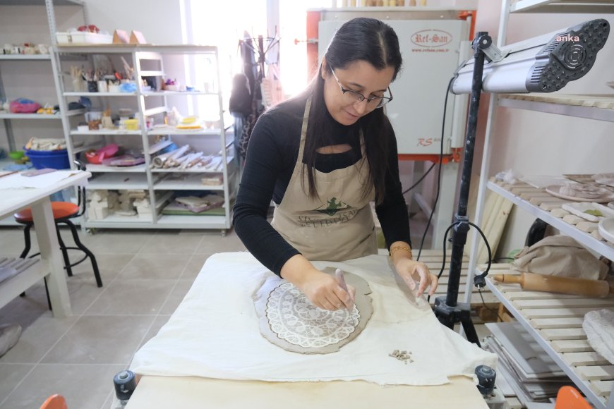 Sivrihisar'da açılan Sanat Atölyeleri'ne kadınlardan yoğun ilgi