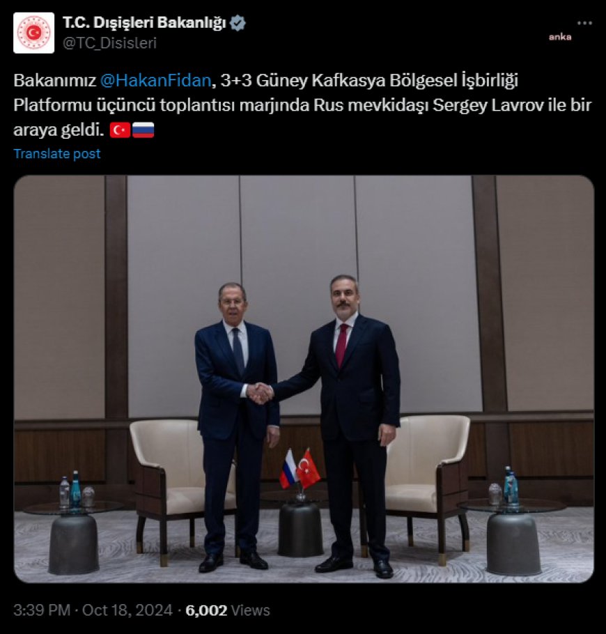 Dışişleri Bakanı Fidan, Rusya Dışişleri Bakanı Lavrov ile bir araya geldi