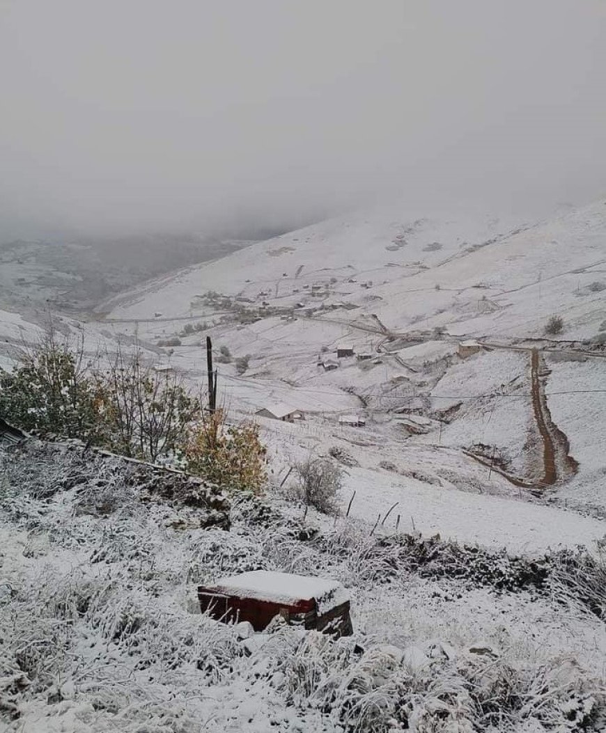 Giresun'un yüksek kesimlerinde kar yağışı etkisini gösterdi