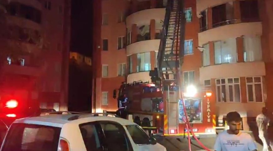 Darende ilçesinde çıkan yangın korkuttu