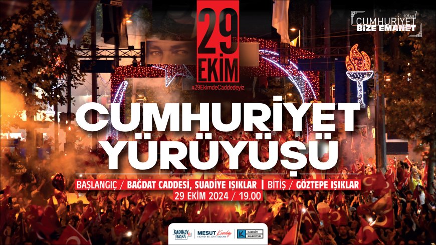 Kadıköy’de, Cumhuriyet Bayramı kutlamaları meşale yakma töreni ile başladı