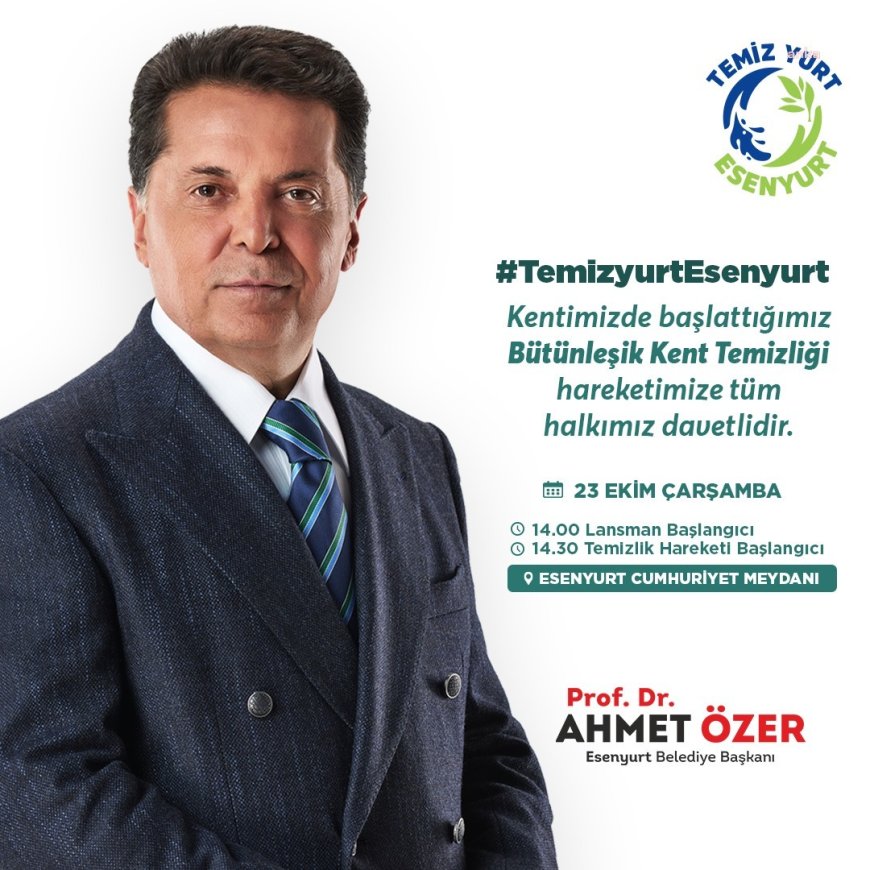 "Temiz Yurt, Esenyurt" seferberliği başlıyor