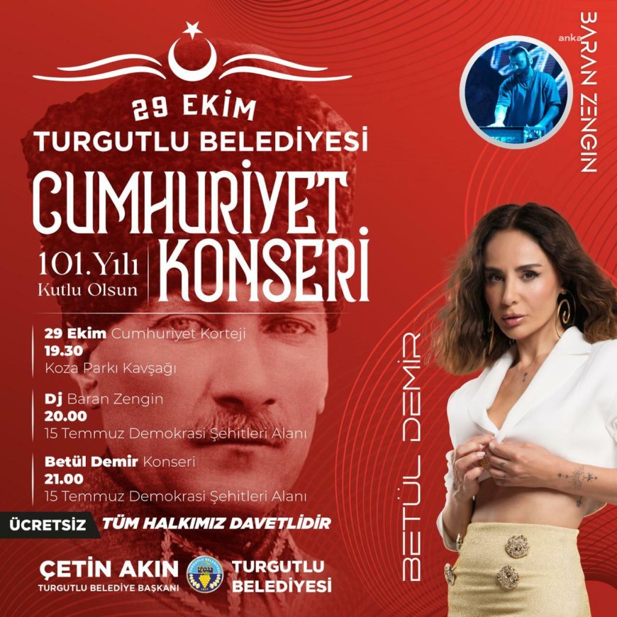 Turgutlu’da, Cumhuriyet’in 101’inci yılı etkinliklerle kutlanacak