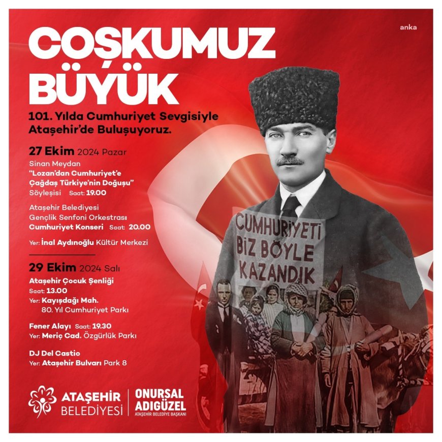 Ataşehir, 29 Ekim'i coşkuyla kutlamaya hazırlanıyor