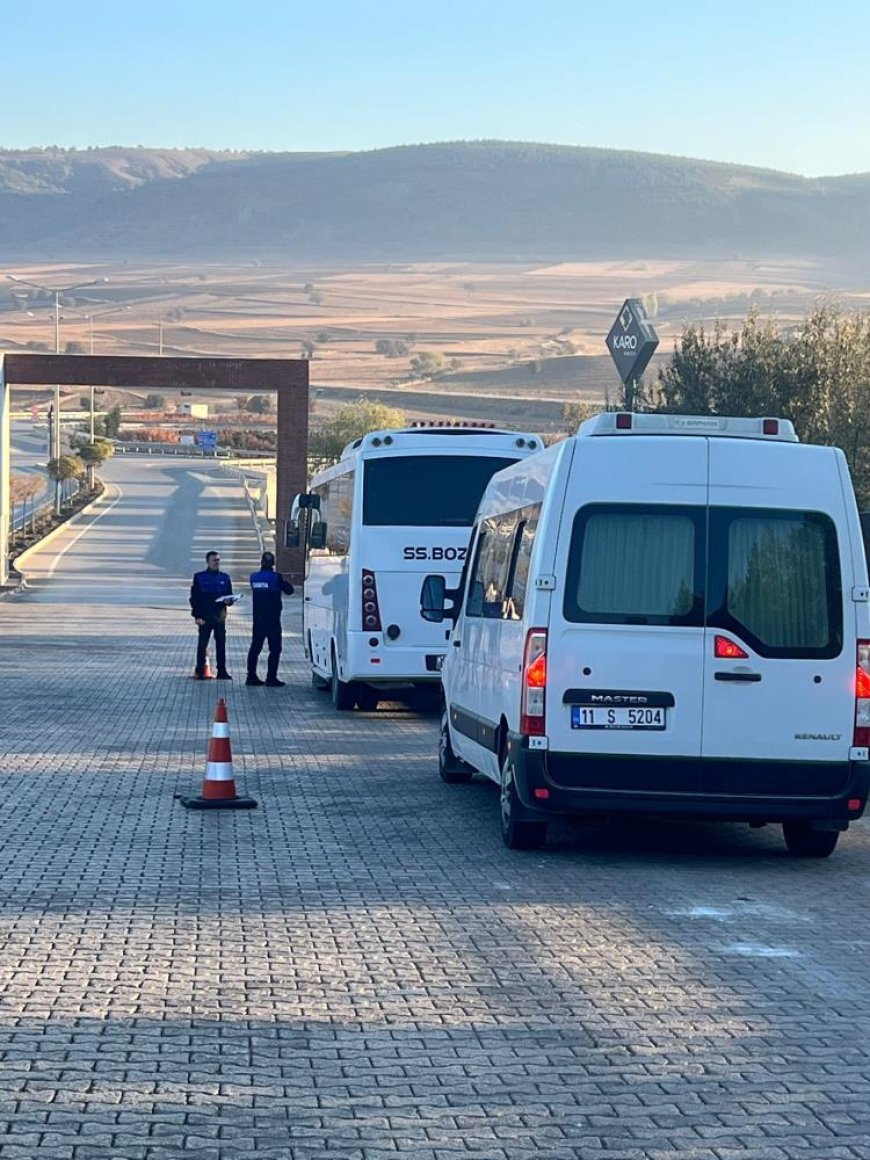 Bozüyük'te servis araçlarına rutin denetim