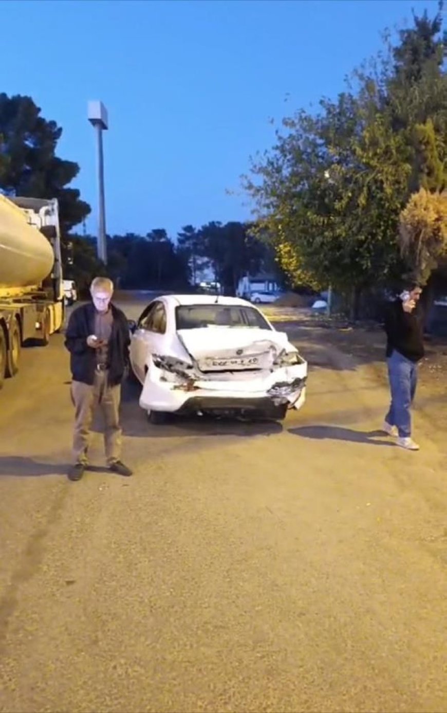 Mardin'de tanker ile otomobil çarpıştı