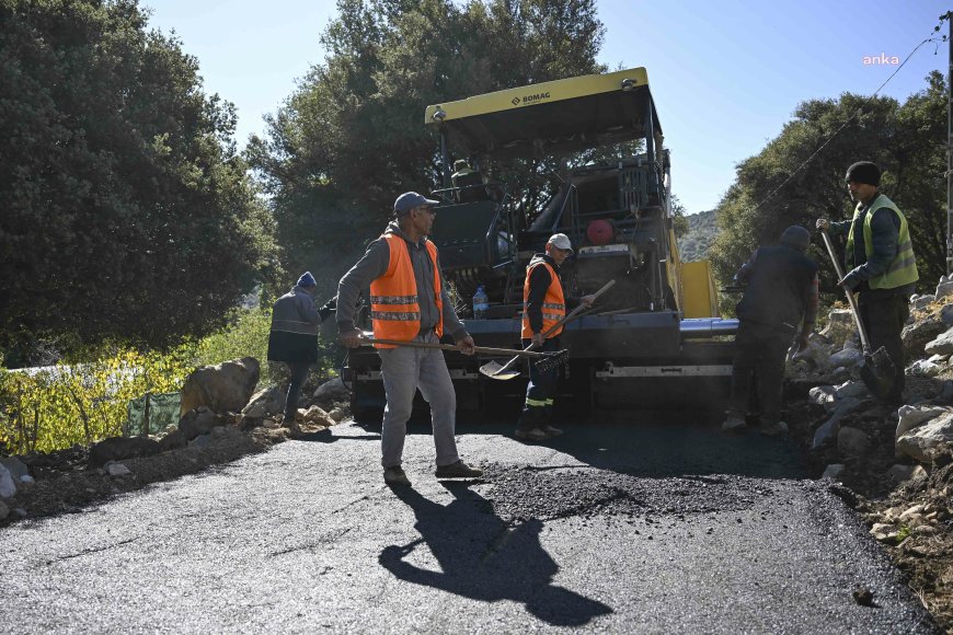 Bornova Belediyesi, kırsal mahallelerde yol yapım çalışmalarını sürdürüyor