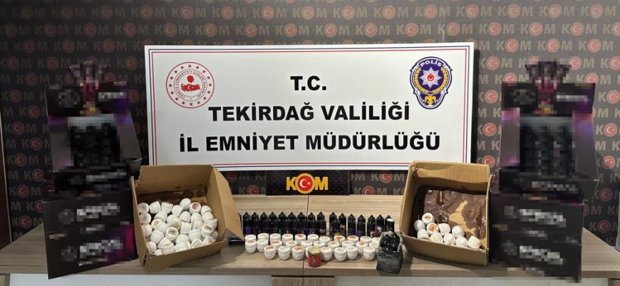 Tekirdağ'da kaçak tütün operasyonu: Elektronik likit ve bandrolsüz tütün ele geçirildi