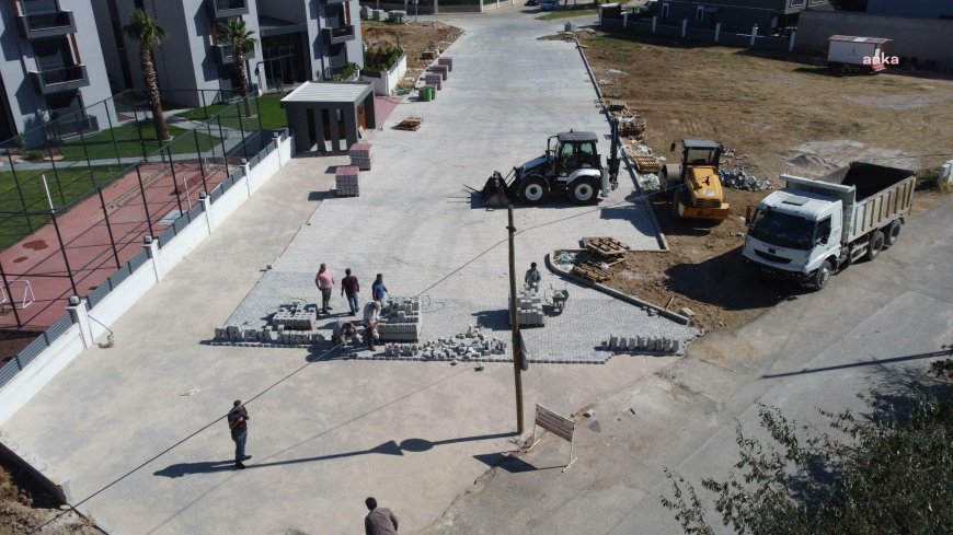 Menderes Belediyesi’nden yol yenileme çalışması