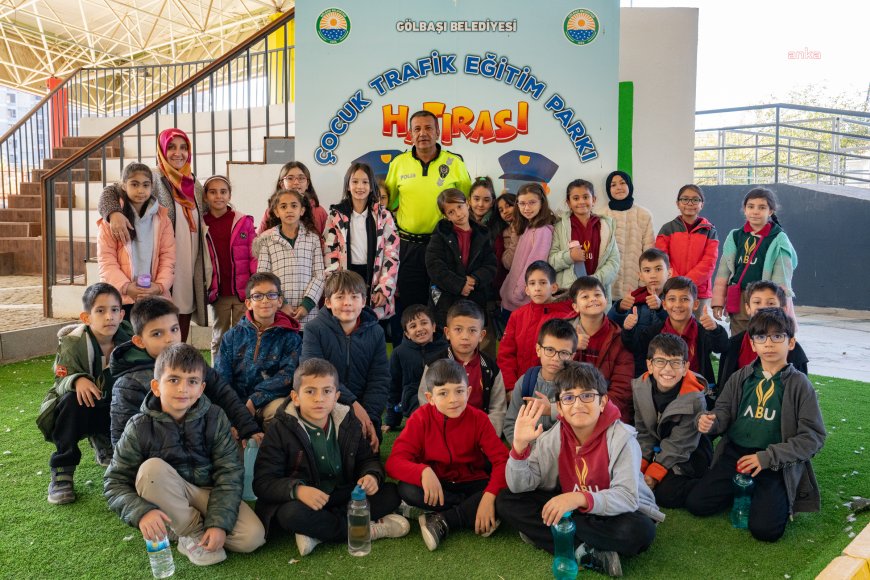 Gölbaşı Belediyesi Çocuk Trafik Eğitim Parkı, ilkokul öğrencilerini ağırladı