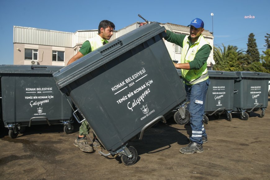 Konak Belediyesi ilçeye 380 adet yeni çöp konteyneri kazandırdı