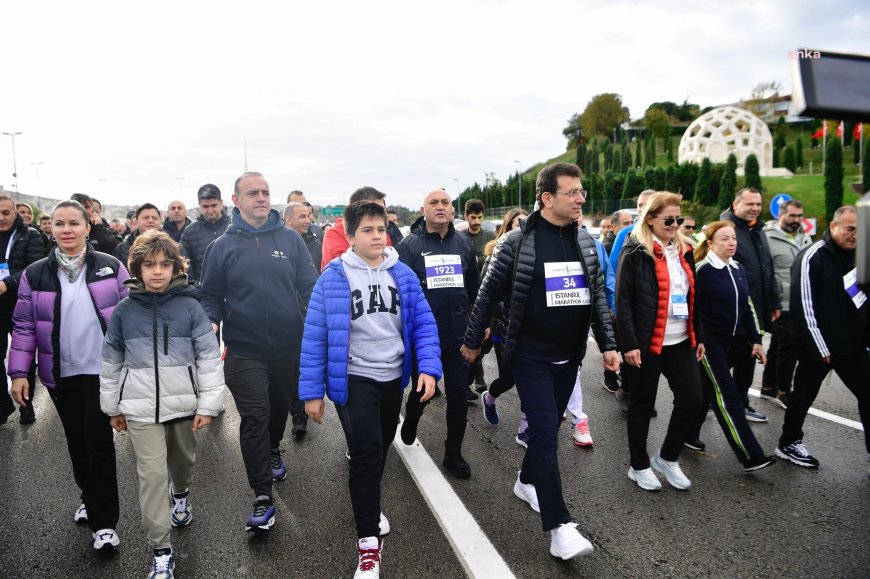 46. İstanbul Maratonu.... İmamoğlu: "Bugün burada atılan, koşulan her adımın memleketimiz için güzel adımlar olmasını diliyorum"