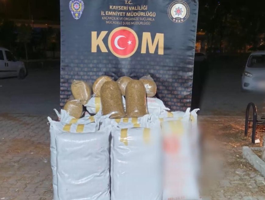 Kayseri'de 655 kilo kaçak tütün ele geçrildi