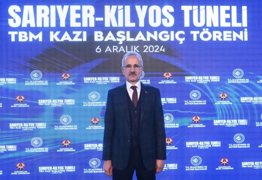Bakan Uraloğlu: “Sarıyer-Kilyos Tüneli, karayollarında tünel açma makinesi TBM'in ilk kez kullanıldığı projedir”