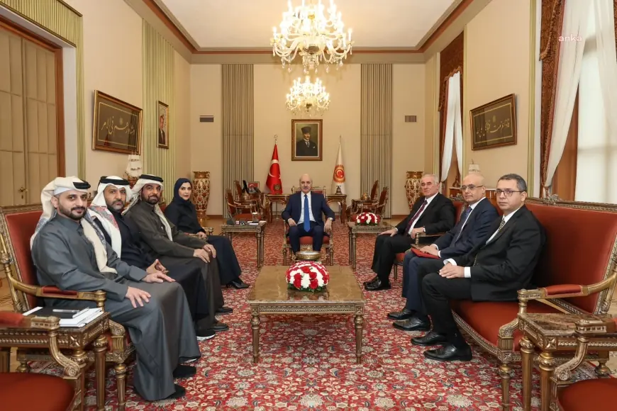 TBMM Başkanı Kurtulmuş Katar Ulusal İnsan Hakları Komitesi Başkanı Abdullah Al Attiyah ile görüştü
