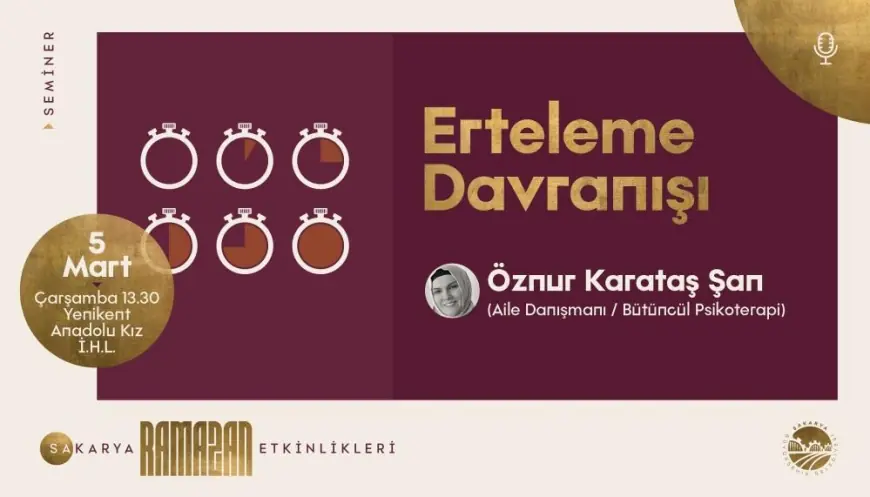 Sakarya'da Ramazan ayı etkinlikleri dolu dolu geçiyor