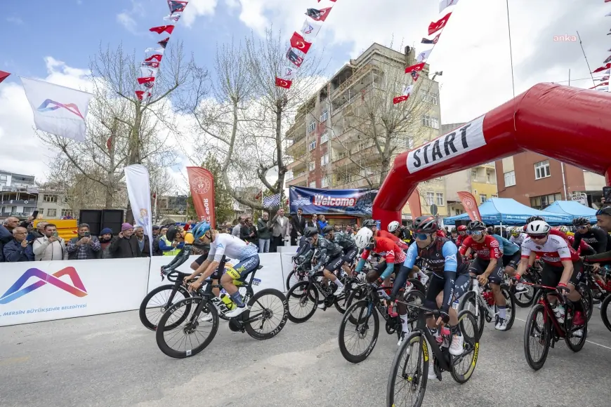 7. Tour Of Mersin Uluslararası Bisiklet Turu’nun ikinci etabında sporcular, 125 kilometreyi pedalladı