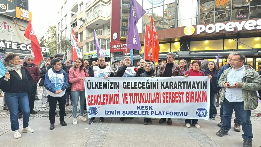 KESK İzmir Şubeleri’nden tutuklu öğrenciler için çağrı: “Ülkenin geleceğini karartmayın”