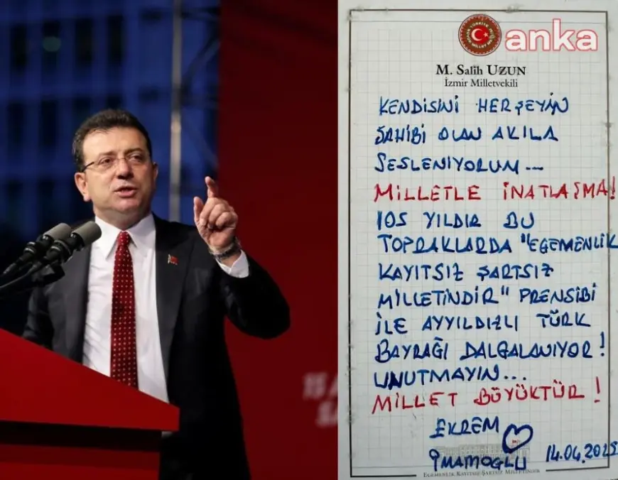 Salih Uzun, İmamoğlu'nun mesajını paylaştı: Kendisini her şeyin sahibi olarak gören akla sesleniyorum. Milletle inatlaşma