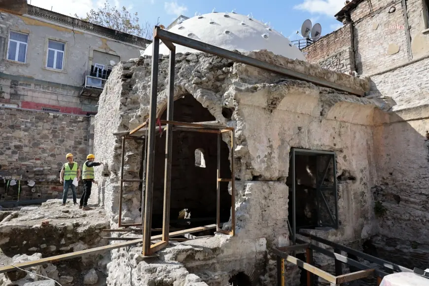 Konak’ın tarihi değeri Kıllıoğlu Hamamı ayağa kalkıyor