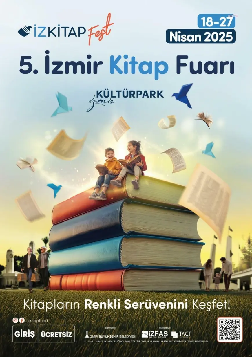 İzmir Büyükşehir Belediyesi'nin düzenlediği İZKİTAPFEST, Kültürpark’ta açılıyor