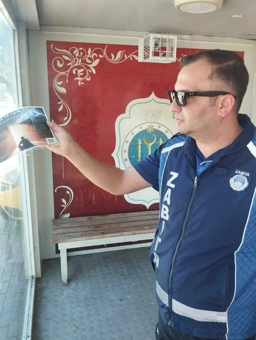 Bilecik Belediyesi zabıta ekiplerinden kaldırım işgali yapan esnafa uyarı