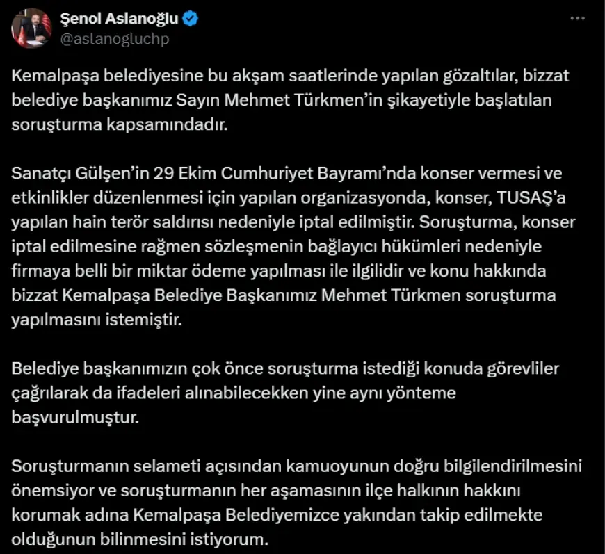 Kemalpaşa Belediyesi'ne yönelik usulsüzlük soruşturmasında gözaltına alınan 5 kişi adliyeye sevk edildi