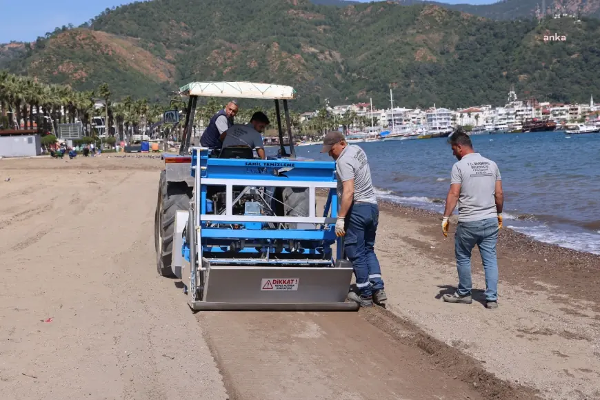 Marmaris Belediyesi, Plajlarda Temizlik Çalışmasına Başladı
