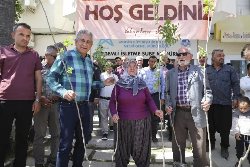 Mersin Büyükşehir Belediyesi, kent genelinde Trabzon hurması fidanı dağıtıyor