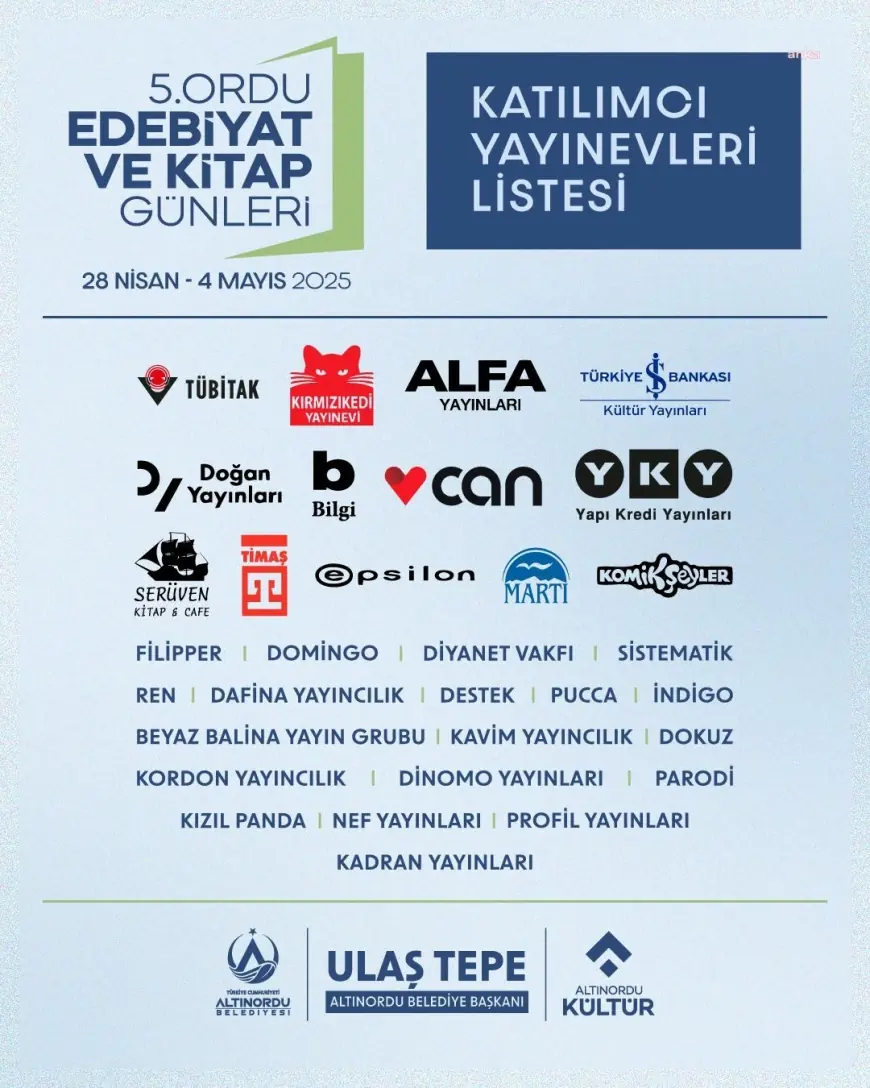 “5. Ordu Edebiyat ve Kitap Günleri”, 28 Nisan’da başlıyor
