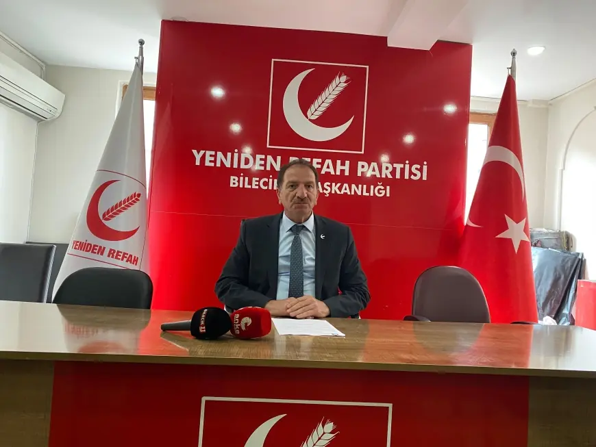 Yeniden Refah Bilecik İl Başkanı Arslanboğa: "Sayın Cumhurbaşkanı, bu milletin evlatları lüks olsun diye mi 1+1 evlerde yaşıyor sanıyorsunuz?"