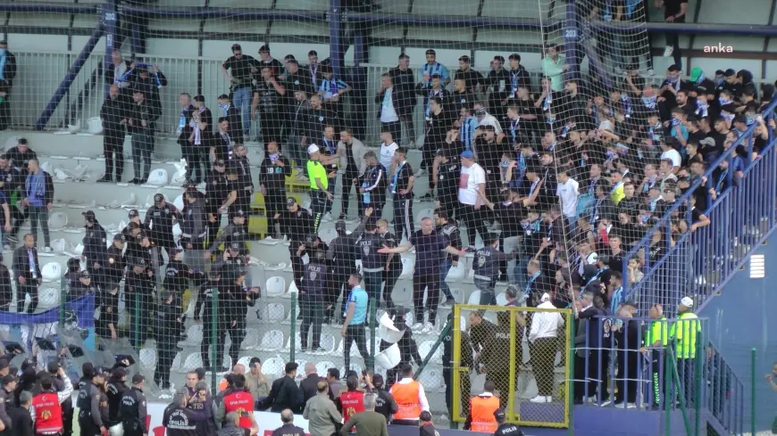 Üst lige çıkmak için mücadele eden Düzcespor-Kütahyaspor maçının ardından gerginlik