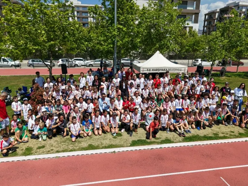 Karşıyaka atletizm pistinde 23 Nisan coşkusu