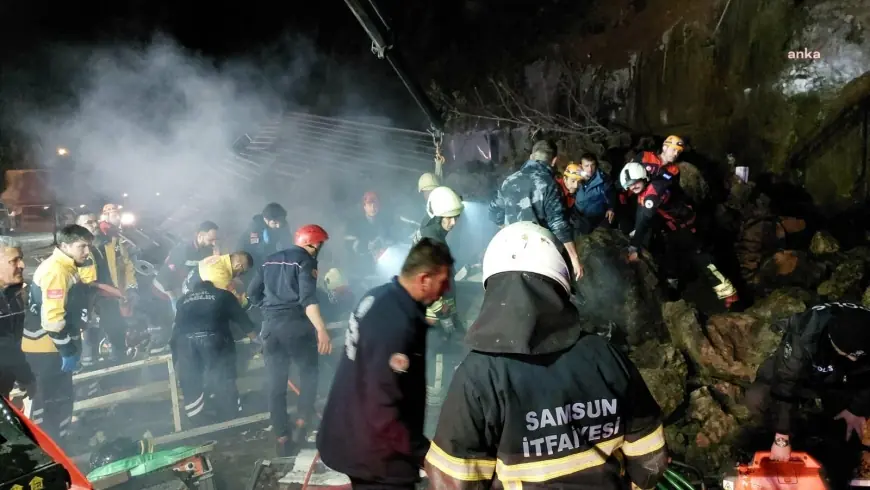 Samsun'da heyelan: 3 ölü 1 yaralı