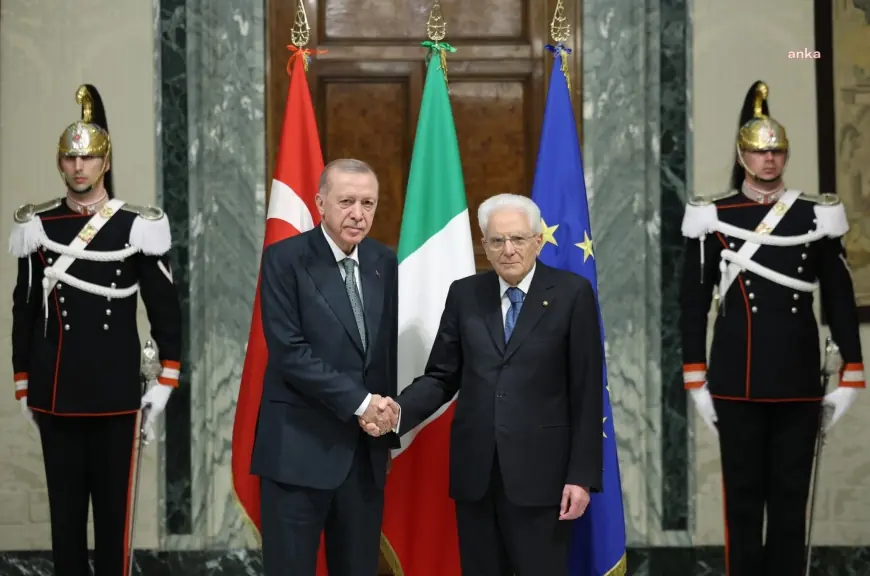 Cumhurbaşkanı Erdoğan, Roma’da İtalya Cumhurbaşkanı Sergio Mattarella ile görüştü