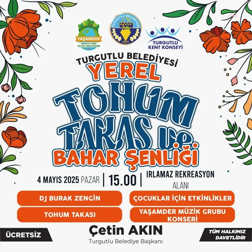 Turgutlu Belediyesi, Yerel Tohum Takas ve Bahar Şenliği'ne ev sahipliği yapacak