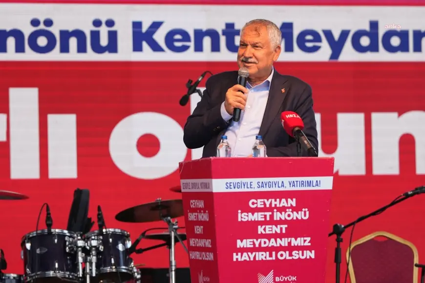 Ceyhan İsmet İnönü Kent Meydanı açıldı… Zeydan Karalar: “Laik, demokratik Cumhuriyet sonsuza kadar yaşayacak”