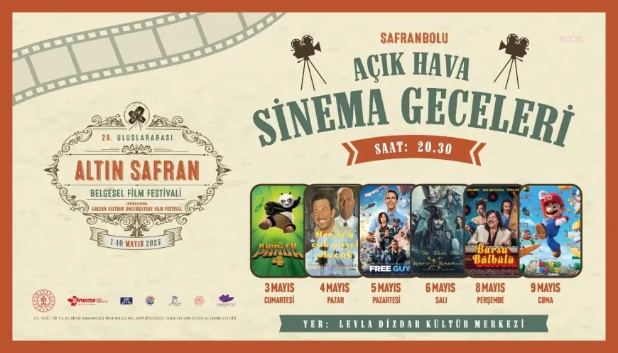 Safranbolu'da "Açık Hava Sinema Geceleri" başlıyor