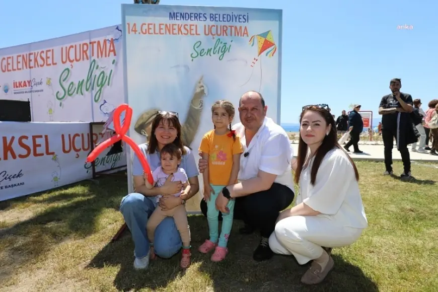 Menderes'te uçurtmalar gökyüzünü renklendirdi
