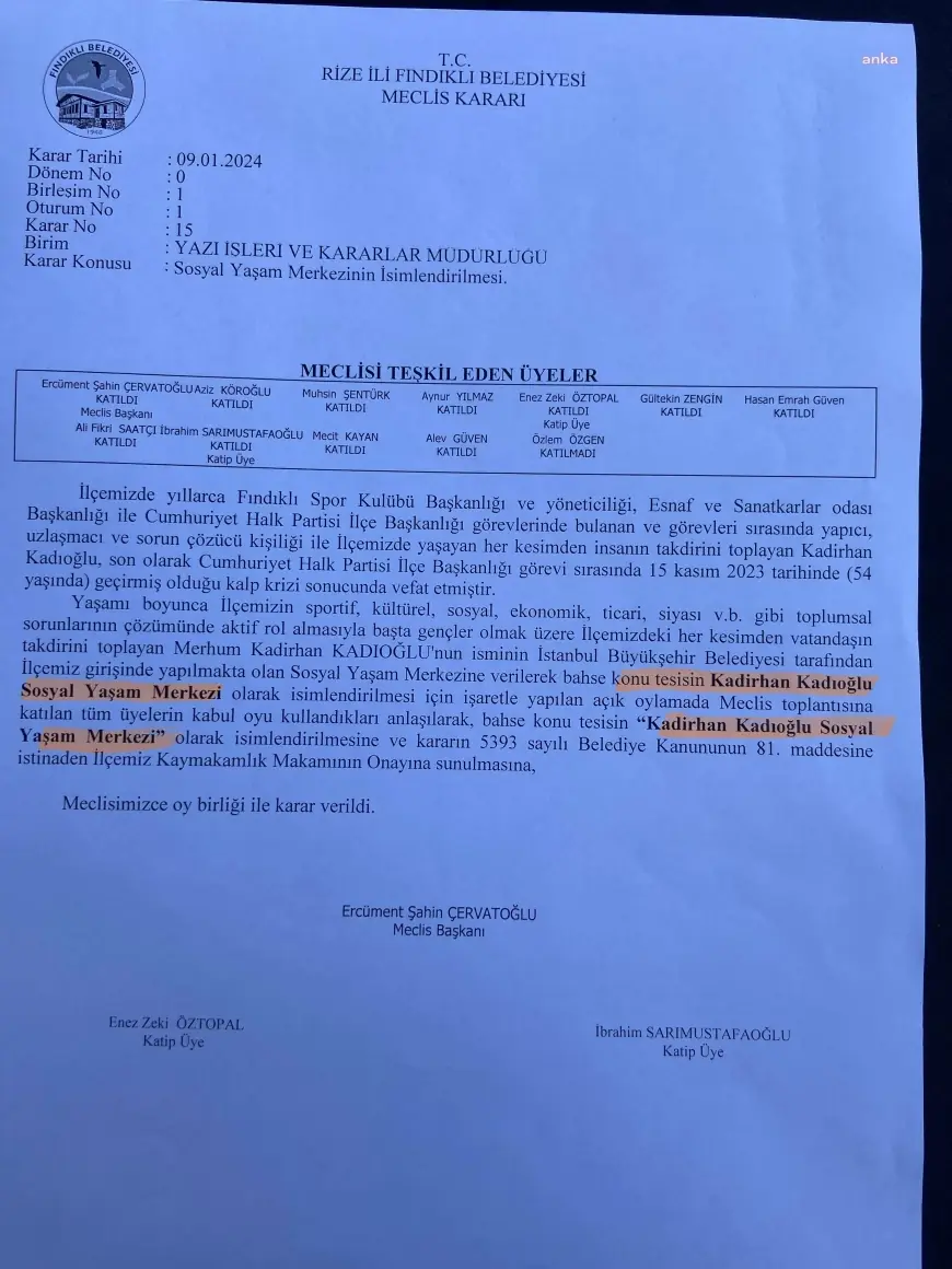 Fındıklı Belediye Başkanı Çervatoğlu: "Telef olacak varsa onu söyleyenlerdir sadece"
